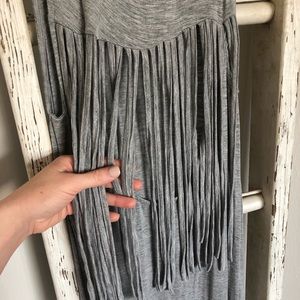 Tank Dress with Fringe